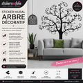 Sticker Mural Arbre Décoratif Noir – Autocollant Mur Repositionnable – Déco Maison