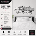 Sticker Mural Chambre Couple – Citation Amour Romantique – Déco Murale Noir