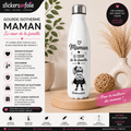 **Gourde Isotherme Personnalisée Maman – Le Cœur de la Famille**